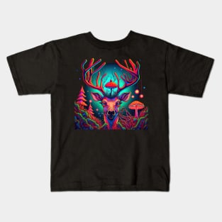 Rudolf the Tripping Reindeer | Psychedelic Art Kids T-Shirt